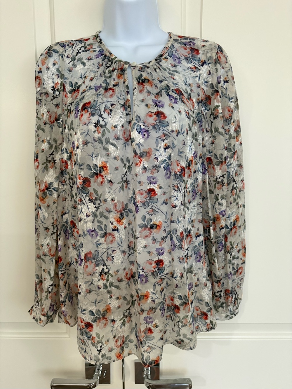 Rebecca Taylor 100% silk floral blouse